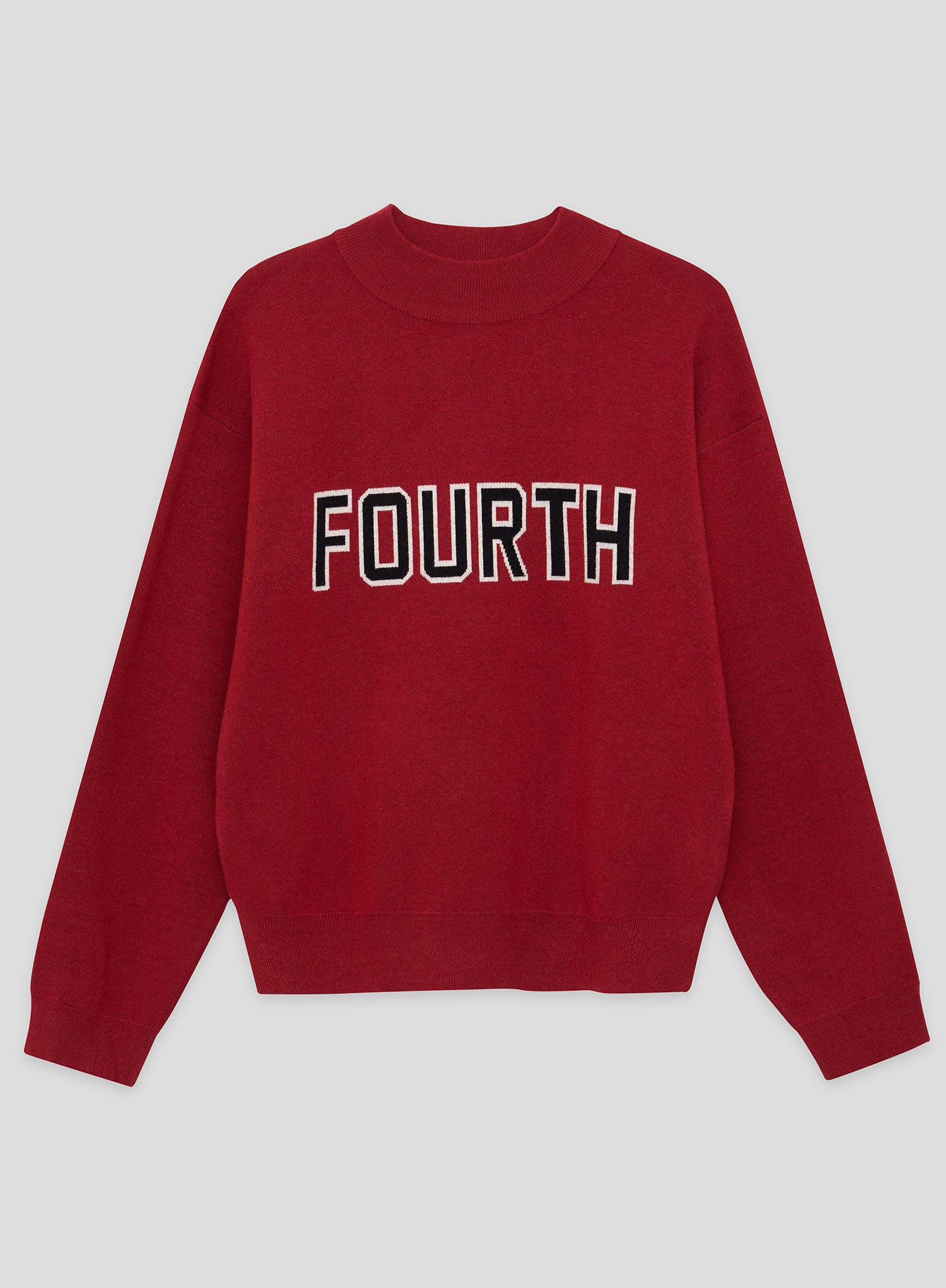 Red Fourth Branded Knitted Oversized Jumper